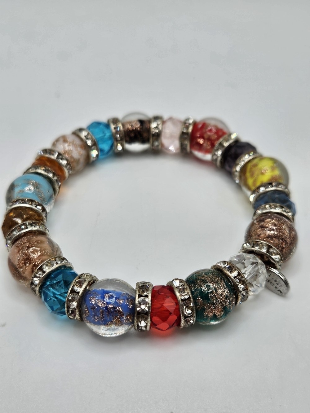 Glass of Venice Genuine Murano Glass Symphony Stretch Bracelet Made in Italy